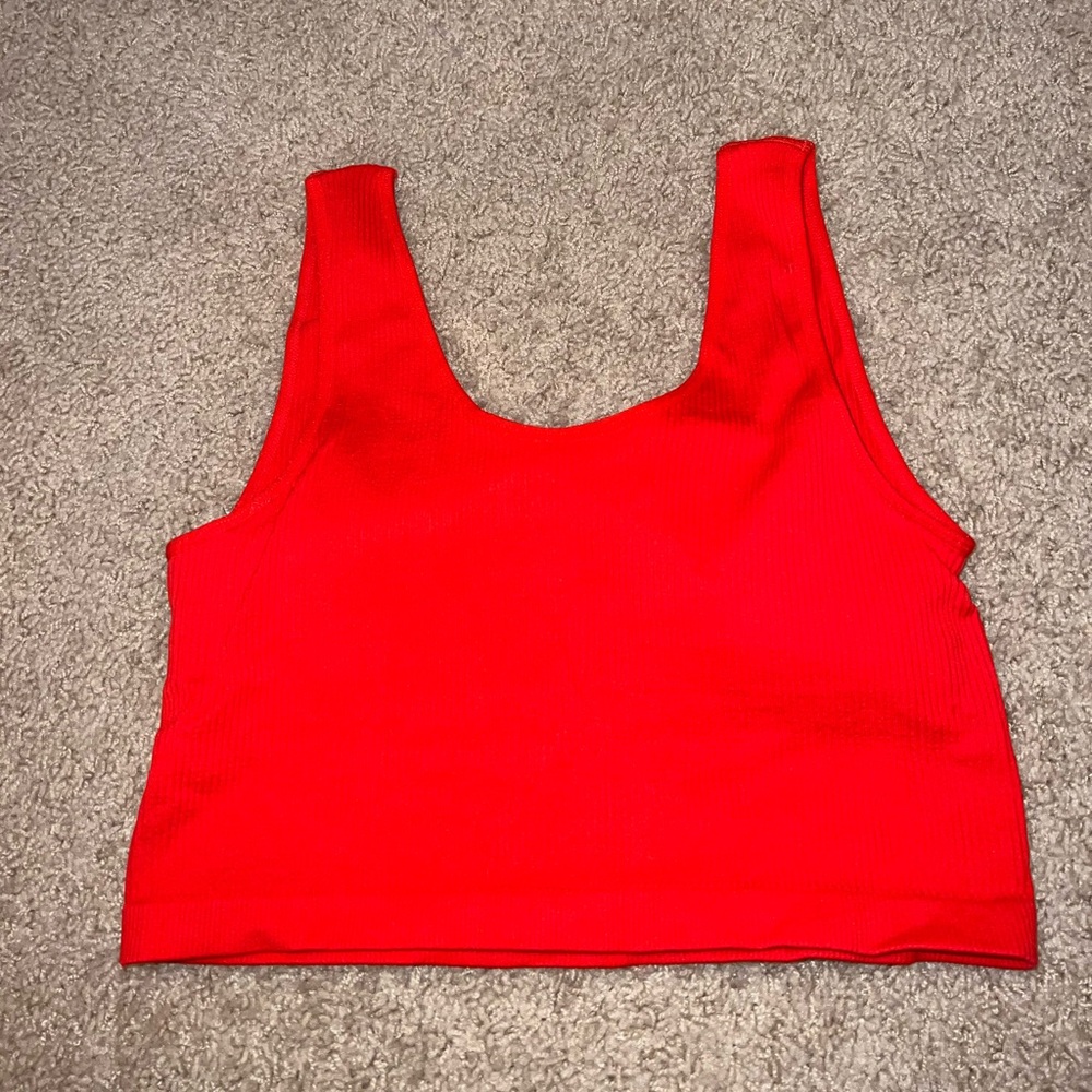 forever 21 red crop top